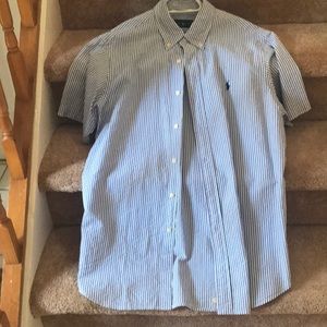 Ralph Lauren men seersucker short sleeve shirt
